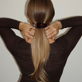 Classic Oval Barrette - Dark Havana